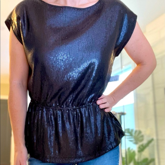 Kate Hill sequin peplum top - Picture 4 of 5